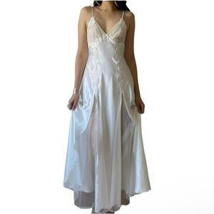 Victoria Secret Vintage White Satin Slip/Gown